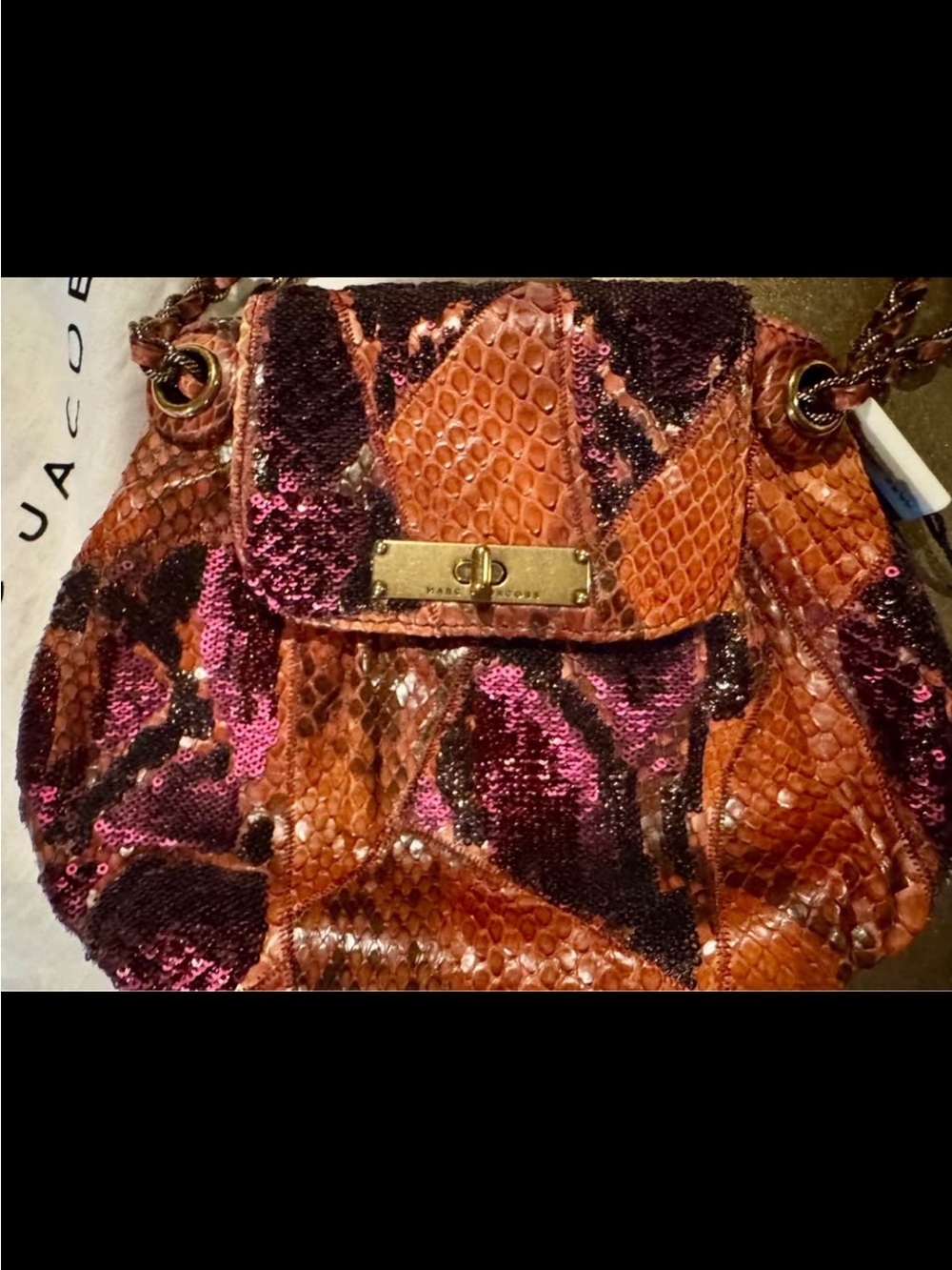New with tag Luxe Leather Marc Jacobs Python Snakeskin Betty Purse plus gift - Picture 4 of 10